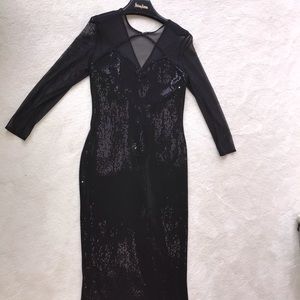 St. Johns couture by marie gray black sequin dress